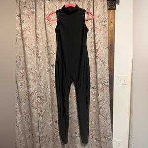Speerise Sleeveless Turtleneck Unitard Jumpsuit Zip, Women’s XL
